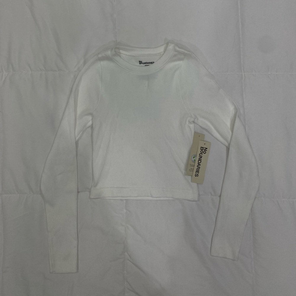 White cropped long sleeve
